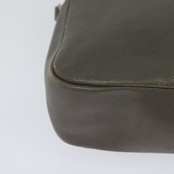 SAINT LAURENT Shoulder Camera Bag Leather Gray Silver Auth ep7783 - Picture 12 of 16